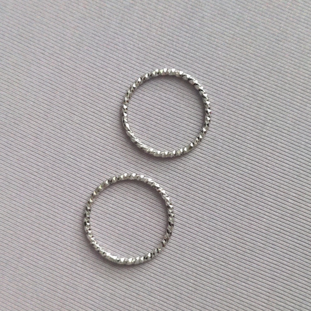 Pair of stacking rings, size 7, sterling silver